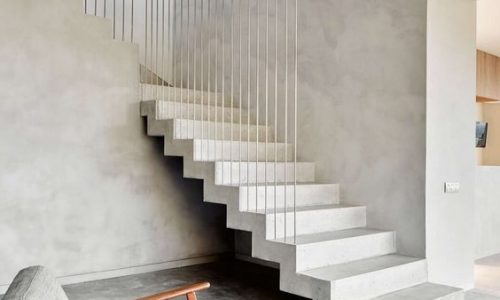 betonvloer in huis betonlook trap